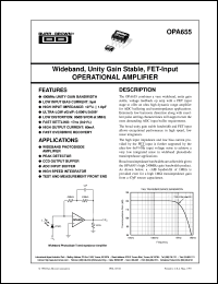 OPA655U/2K5 Datasheet