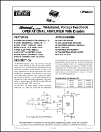 OPA680N/250 Datasheet