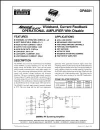 OPA681U/2K5 Datasheet