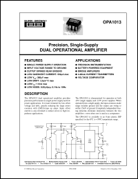 OPA1013DN8 Datasheet
