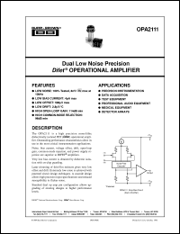 OPA2111BM Datasheet