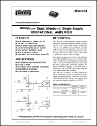 OPA2634U/2K5 Datasheet