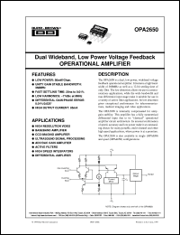 OPA2650E/2K5 Datasheet