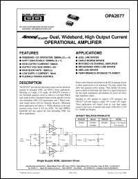 OPA2677U/2K5 Datasheet