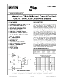OPA3681U/2K5 Datasheet