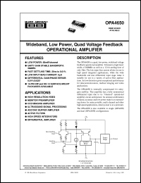 OPA4650U/2K5 Datasheet