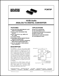 PCM78P Datasheet