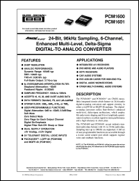 PCM1600Y/2K Datasheet