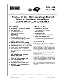 PCM1605Y/1K Datasheet