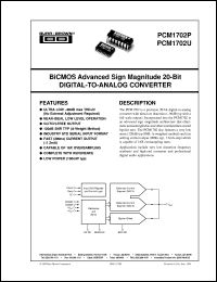 PCM1702U/2K Datasheet