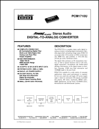 PCM1710U/1K Datasheet