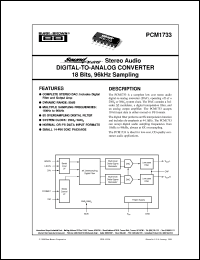 PCM1733U/2K Datasheet
