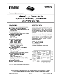 PCM1740E/2K Datasheet