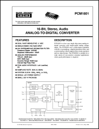 PCM1801U/2K Datasheet
