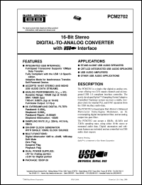 PCM2702E Datasheet