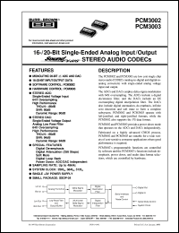 PCM3003E/2K Datasheet