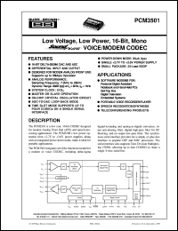 PCM3501E/2K Datasheet