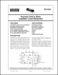 RCV420JP Datasheet