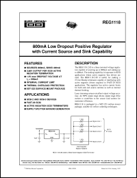 REG1118-2.85/2K5 Datasheet