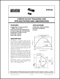 XTR103BU/1K Datasheet