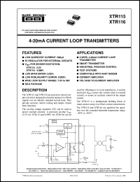 XTR115U/2K5 Datasheet