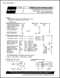 2SD600 Datasheet