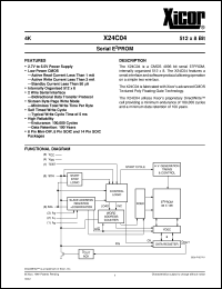 X24C04PI-3,5 Datasheet