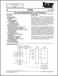 X25080PI-2,7 Datasheet