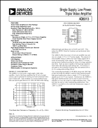 AD8013 Datasheet