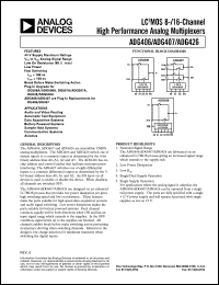 ADG406 Datasheet