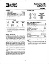 MAT04 Datasheet