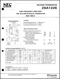 2SA1226-T2B Datasheet