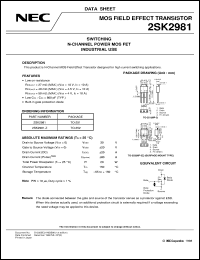 2SK2981-T1 Datasheet