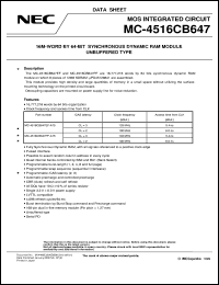 MC-4516CB647PF-A75 Datasheet