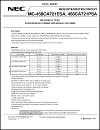 MC-458CA721PSA-A10 Datasheet