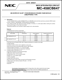 MC-458CB647LF-A75 Datasheet