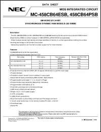 MC-458CB64ESB-A10B Datasheet