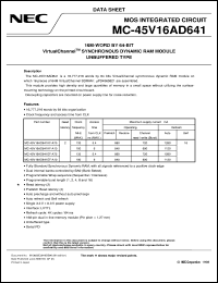 MC-45V16AD641KF-A15 Datasheet