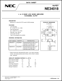 NE34018-T2 Datasheet