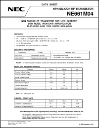 NE661M04 Datasheet