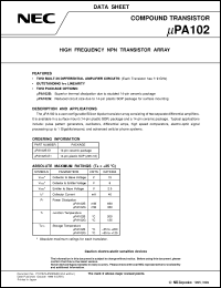 UPA101G Datasheet