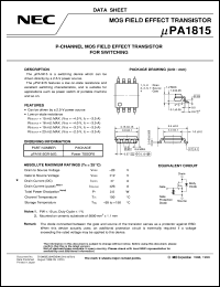 UPA1815GR-9JG-E2 Datasheet