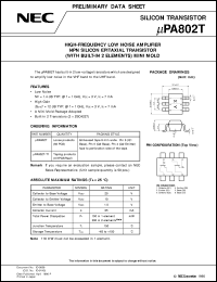 UPA802T-T1 Datasheet