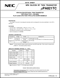 UPA821TF-T1 Datasheet