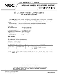 UPB1511TB-E3 Datasheet