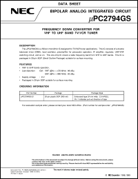 UPC2794GS-E1 Datasheet