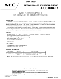 UPC8100GR-E2 Datasheet