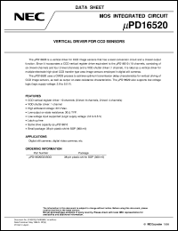 UPD16520GS-BGG Datasheet