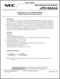 UPD16634AN-XXX Datasheet