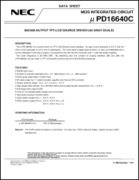 UPD16640CN-XXX Datasheet